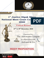 Moot Proposition 1st Justice Dipak Misra National Moot Court Competition 2020