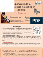 Exponentes de La Antropología Filosófica en Bolivia