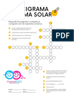 Crucigrama Del Sistema Solar, Hoja de Trabajo para Imprimir