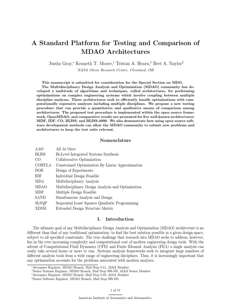 Gray Et Al. - 2012 - A Standard Platform For Testing and Comparison of ...