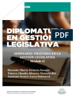 Seminario de Oratoria en La Gestión Legislativa. Módulo II