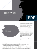 Meaning and Days of Holy Week