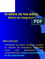 Codificación Matriz de Integracion y Temporal