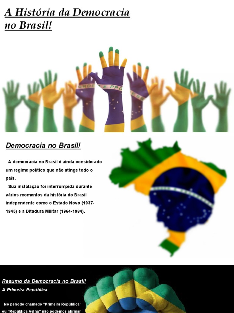Apresentação de Democracia Do Brasil | PDF | Democracia | Ideologias ...
