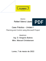 Caso Practico - Unidad 1 - Planning and Control using Microsoft Project