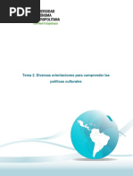 UNAM - Diversas Orientaciones para Comprender Las Políticas Culturales