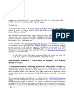 Health: International Statistical Classification of Diseases and Related Health Problems