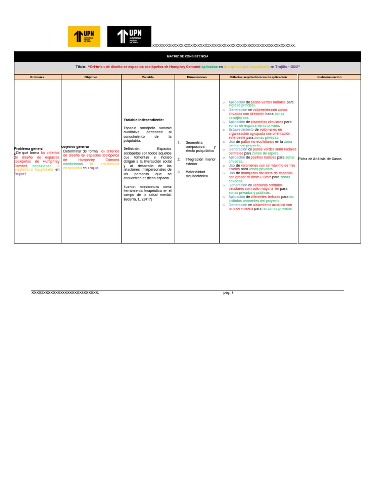 S01-Matriz de Consistencia Ejemplo - 1 | PDF | Diseño