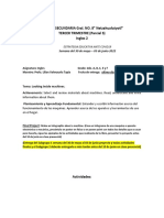 ESCUELA SECUNDARIA Gral. NO. 8" Netzahualcóyotl" Tercer Trimestre (Parcial 3) Ingles 2