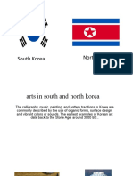 Arts, culture, language and geography in South and North Korea