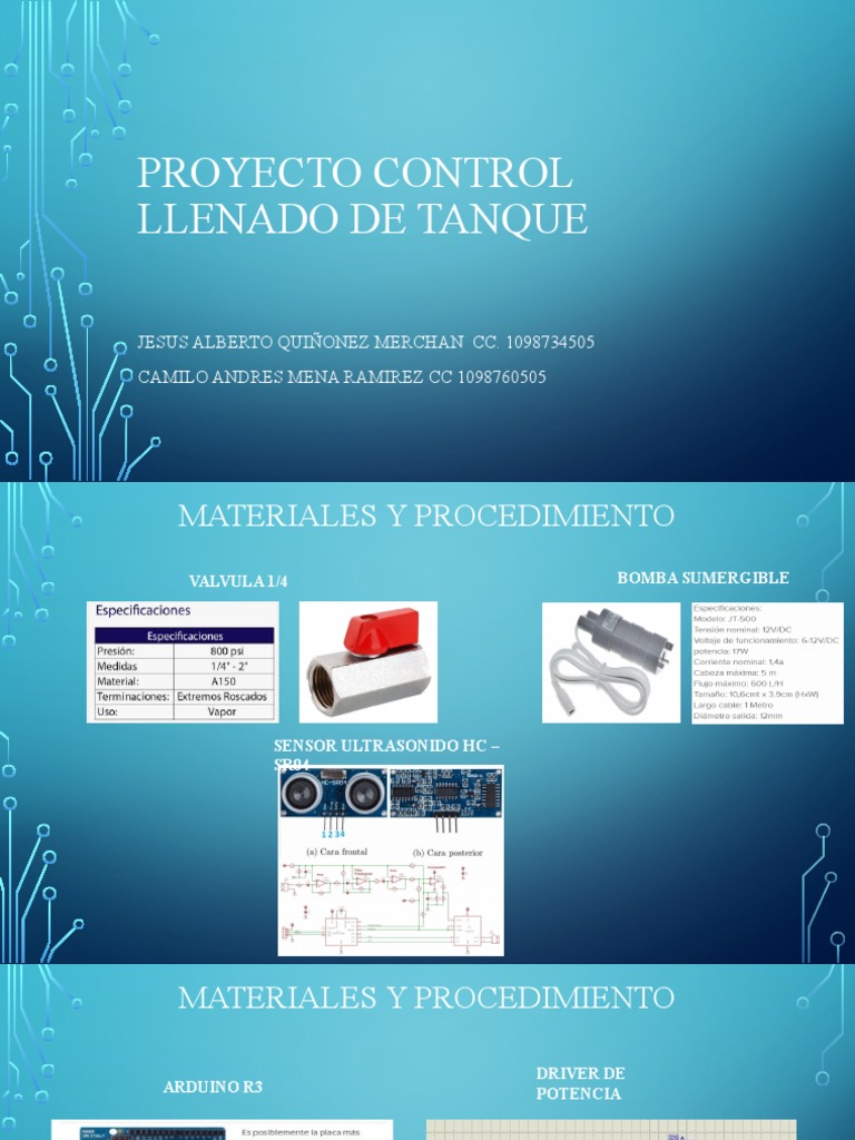 Proyecto Control Llenado De Tanque Pdf Sistema De Control