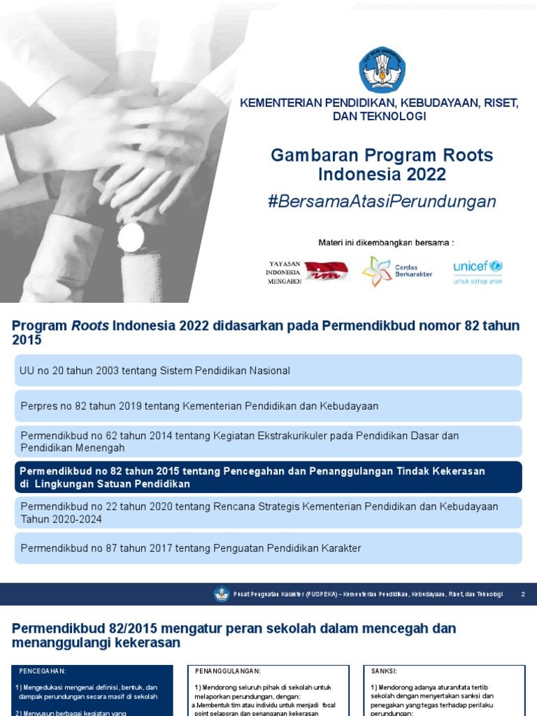 Program Roots Indonesia 2022: Pencegahan Perundungan | PDF