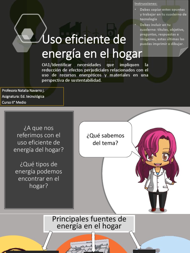 Uso Eficiente de La Energía en El Hogar II° | PDF | Uso eficiente de ...