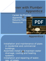Making Plumber Apprentice Resume