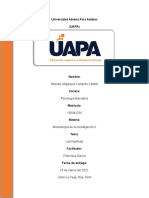 Tarea VI de Metodologia de Investigacion II