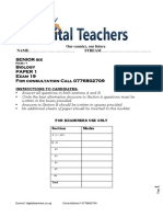 S6 Biology Paper 1 Set 17