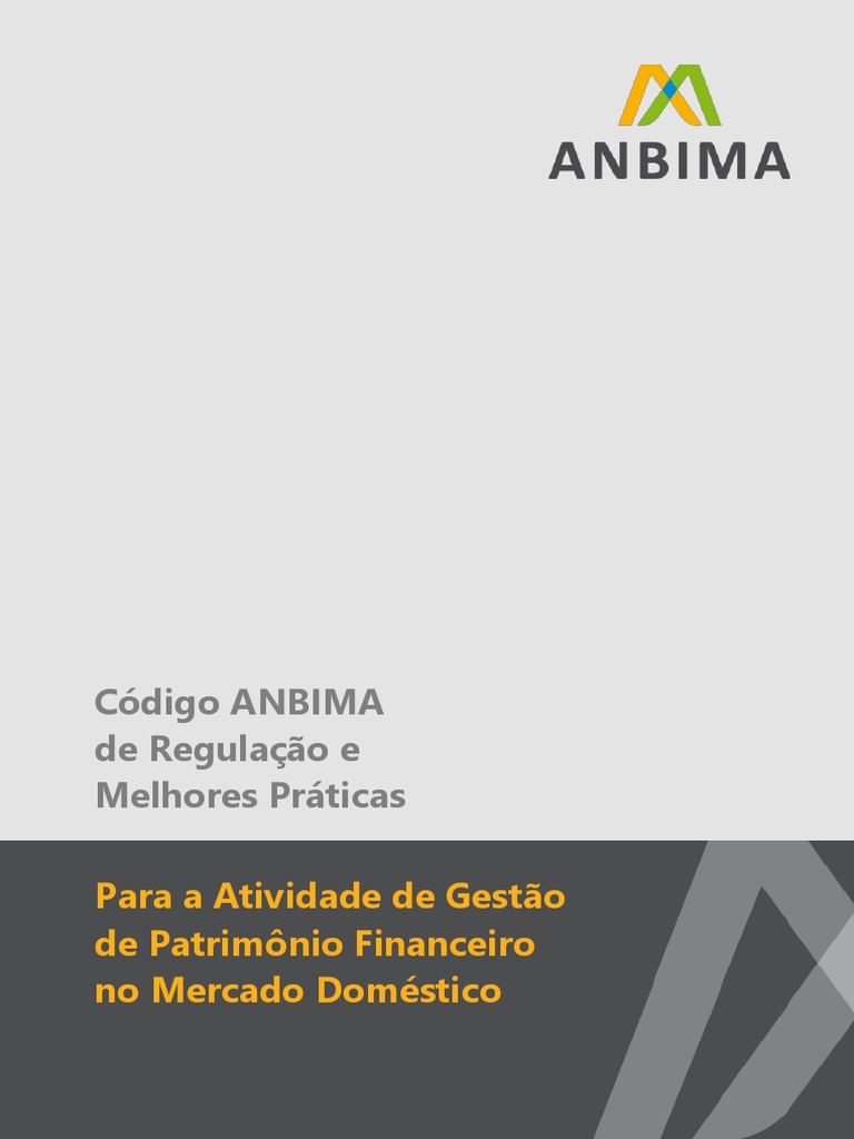Codigo de Gestao de Patrimonio 01 10 2015 PDF Investimentos Economias