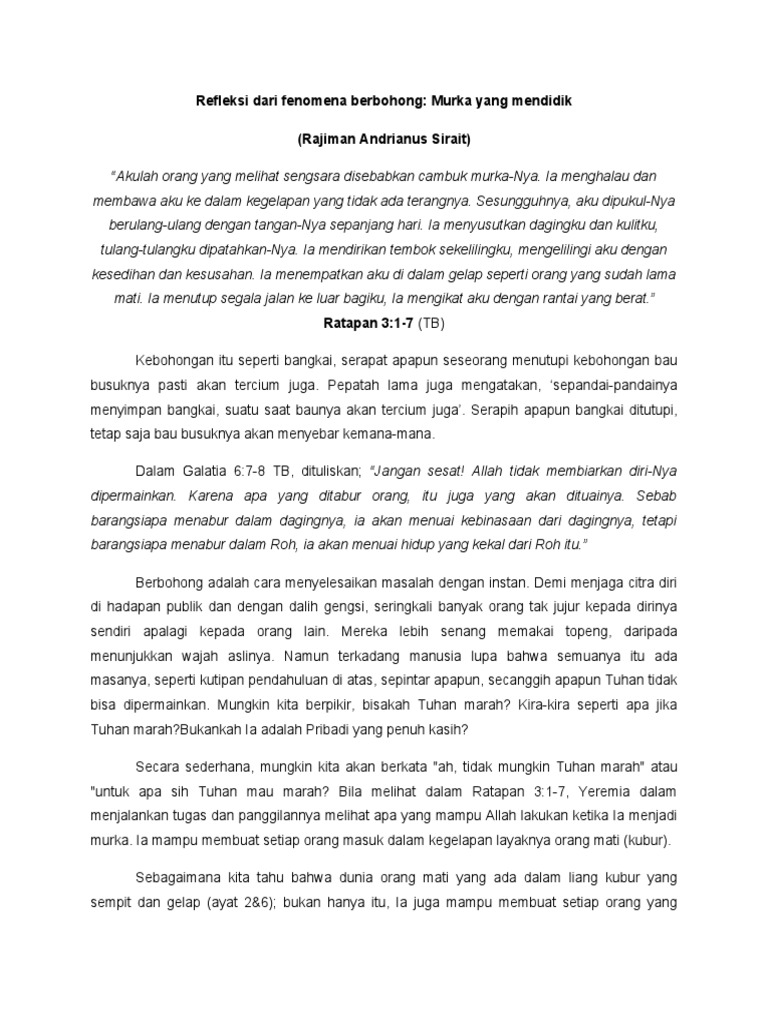 Refleksi Dari Fenomena (Murka Yang Mendidik) PDF