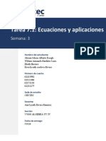 Tarea 7.1 Ecuaciones y Aplicaciones