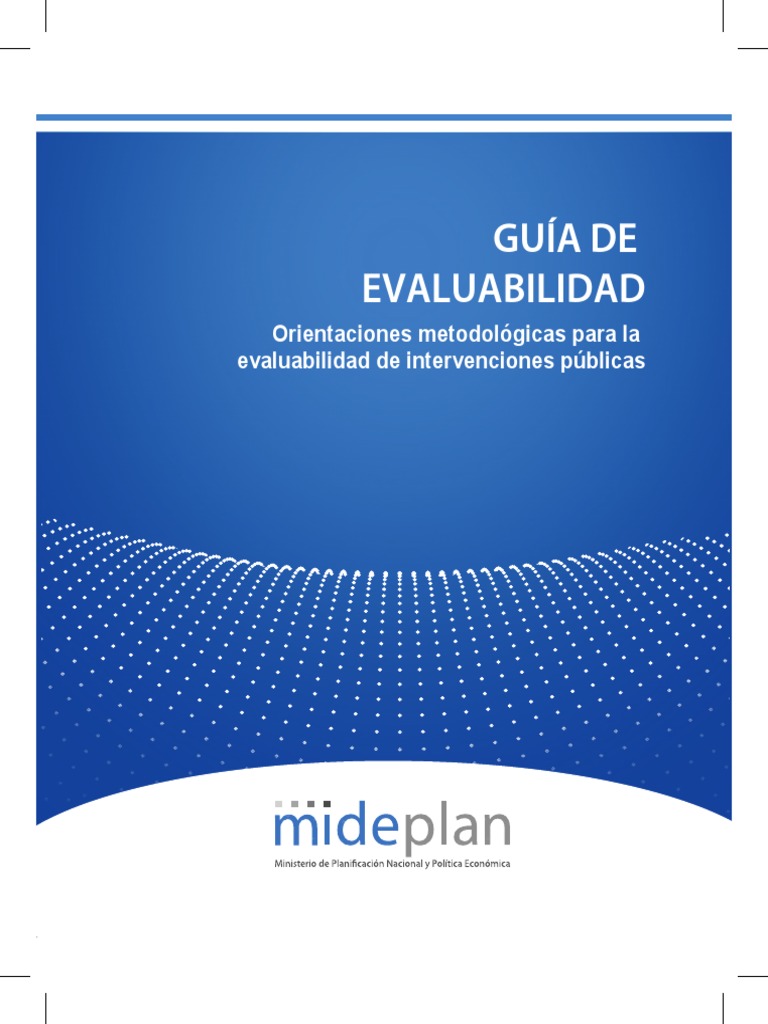 Mideplan (2018) - Guía de Evaluabilidad: Orientaciones Metodológicas ...