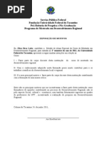 Modelo de Carta de Intenção  Pedagogia  Escolas