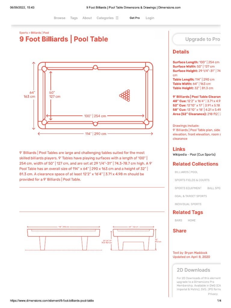 Pool Table PDF