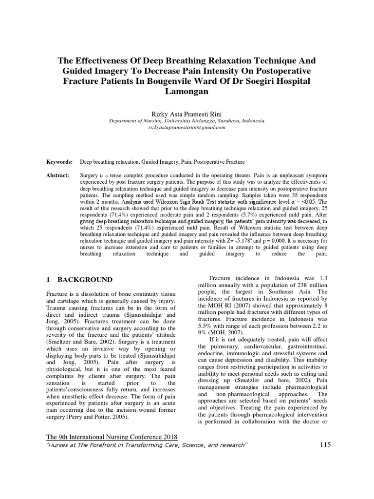 The Effectiveness of Deep Breathing Relaxation Technique and Guided ...