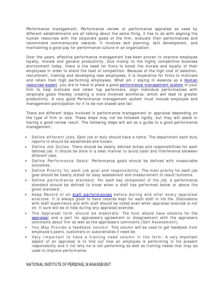 Effective Performance Management Guide | PDF | Performance Appraisal ...