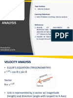 Velocity Analysis (Analytical Method)