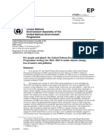 for People and Planet- The United Nations Environment Programme Strategy for 2022–2025 to Tackle Climate Change, Loss of Nature and Pollution