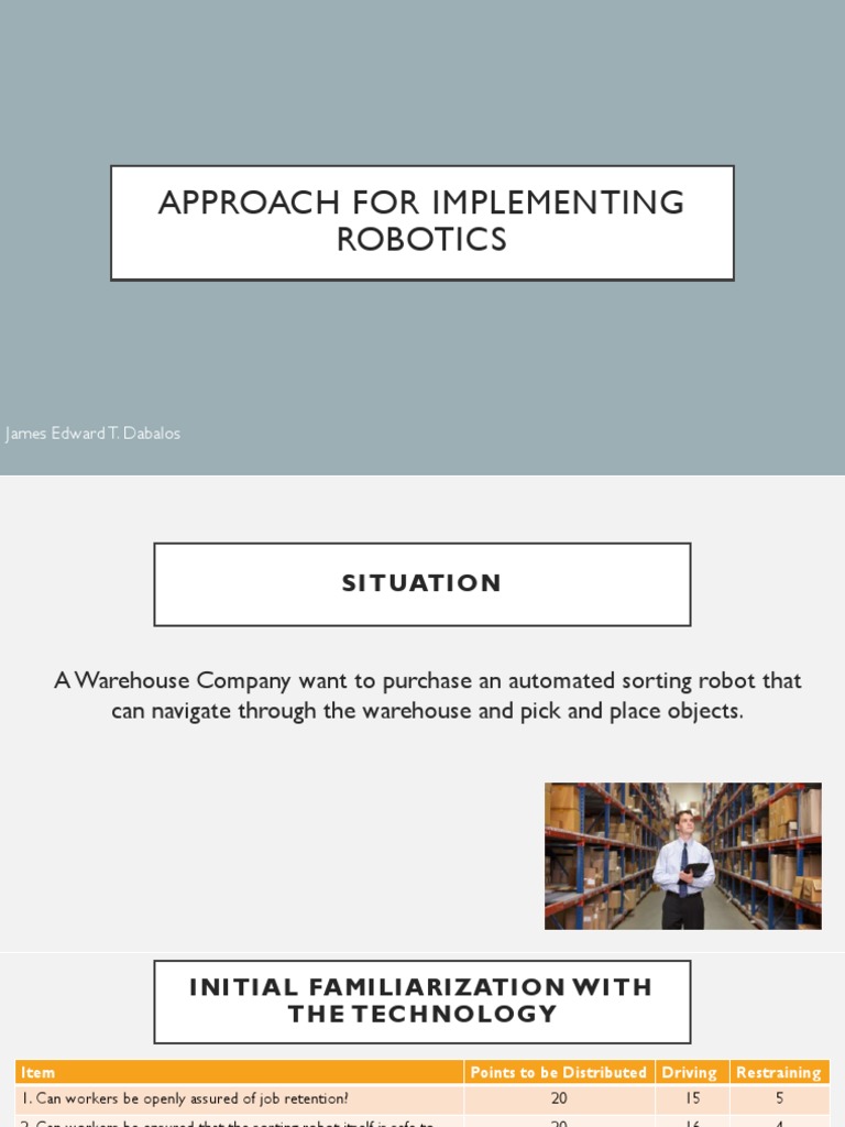 Implementing Robotics in Warehouse Operations | PDF | Robot | Robotics