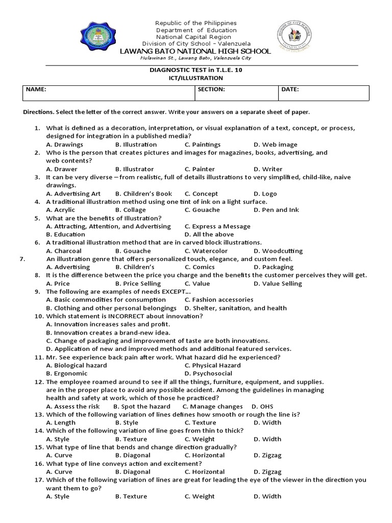 EXAM GUIDELINES GRADE 10 2022 visual data 8