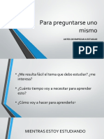 ANTES DE ESTUDIAR para Preguntarse Uno Mismo SEGUNDA CLASE