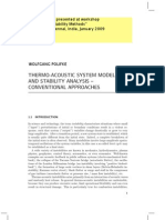 Thermo-Acoustic System Modelling and Stability Analysis