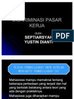 Diskriminasi Pasar Kerja (Praktek)