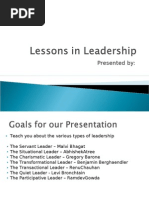Lessons in Leadership