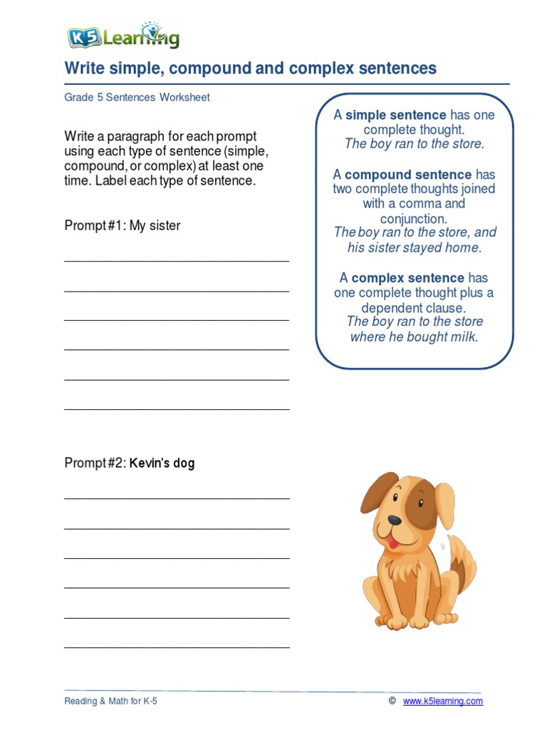 Grade 5 Simple Compound Complex B | PDF
