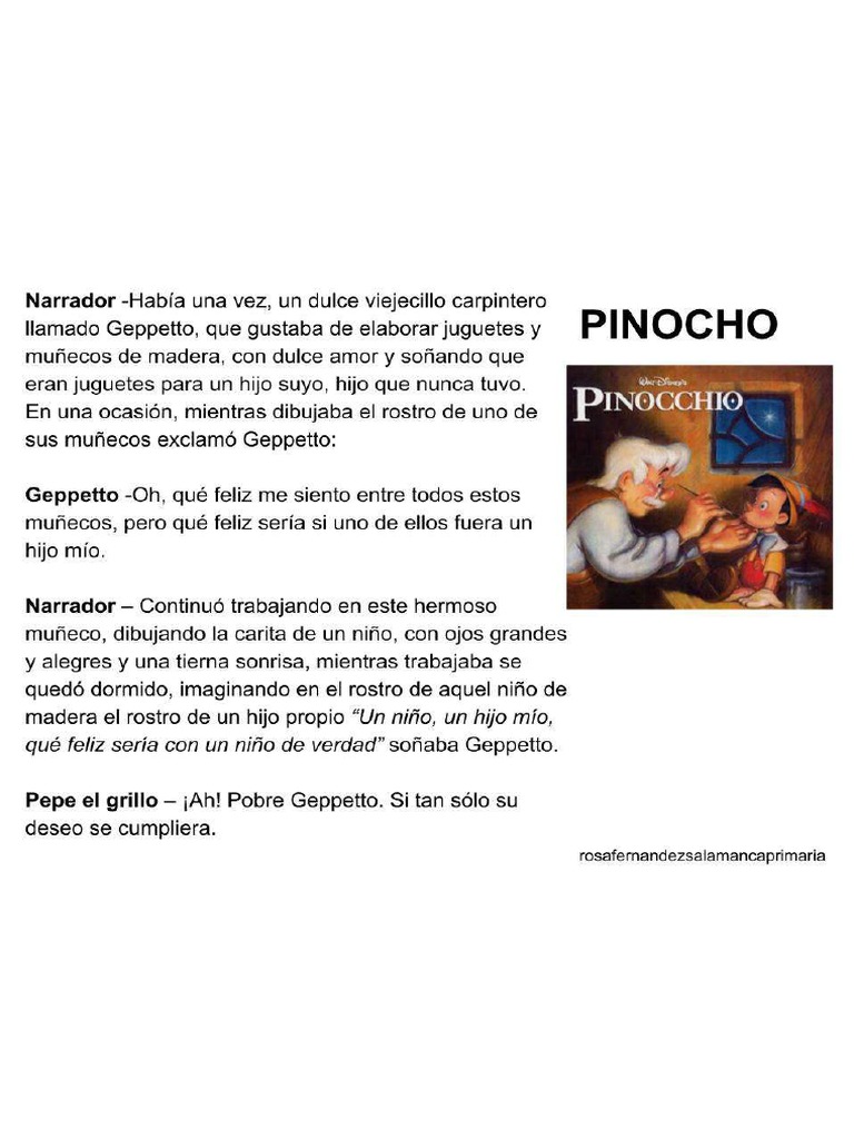 Guion Teatral Pinocho PDF