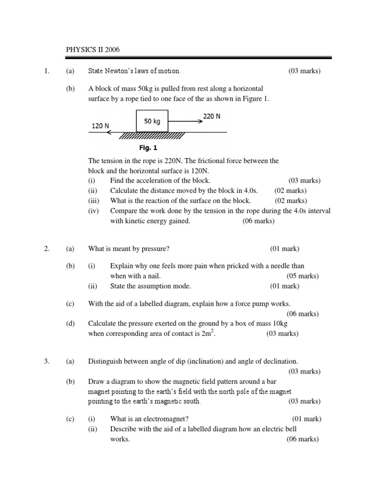 Uce Physics Paper Two 2006 PDF Radioactive Decay Isotope