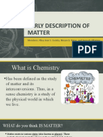 Early Description of Matter