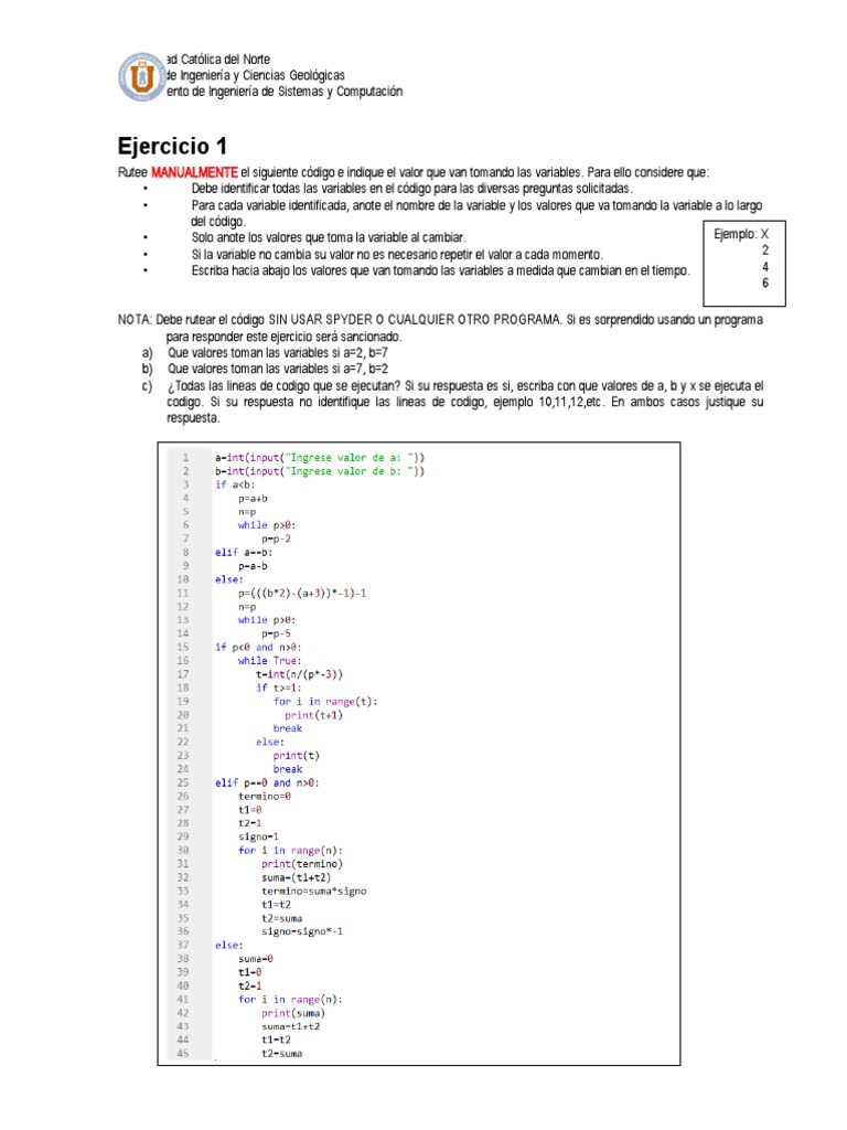 Análisis de Variables en Código Python | PDF