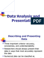 Describing and Presenting Data