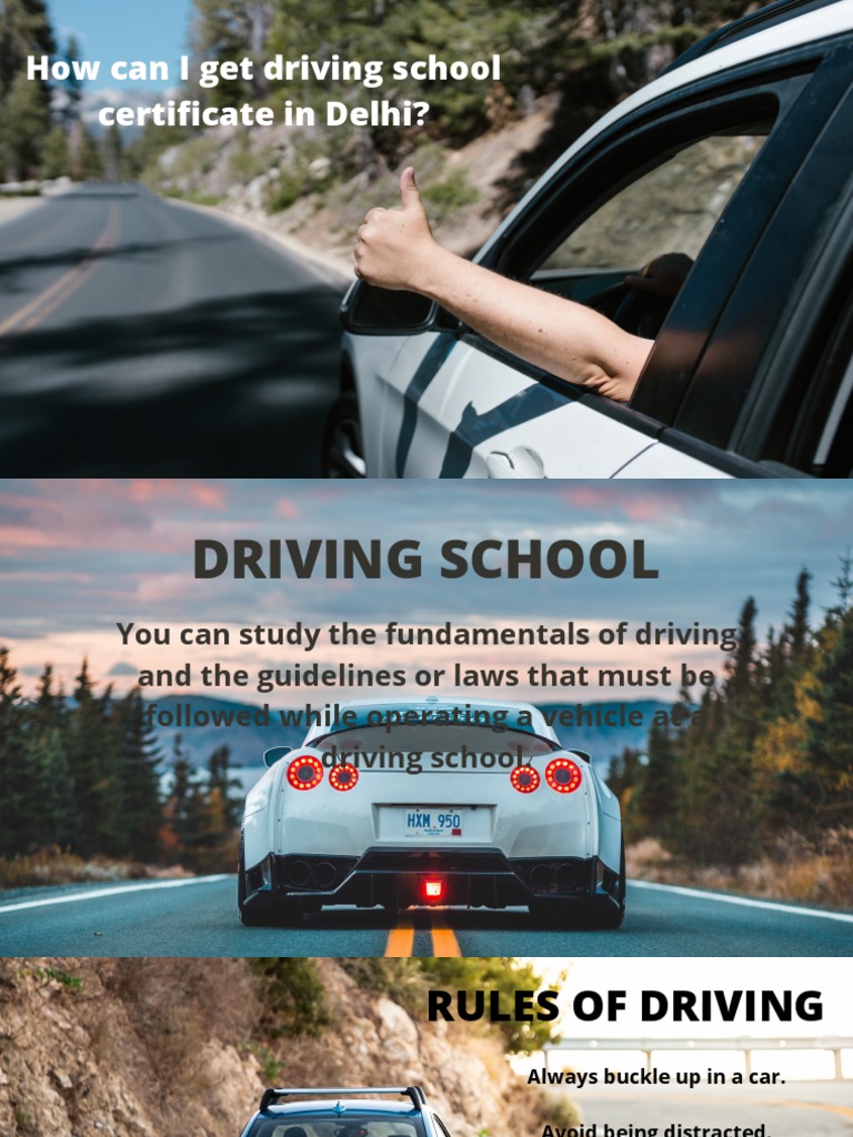 How Can I Get Driving School Certificate in Delhi PDF