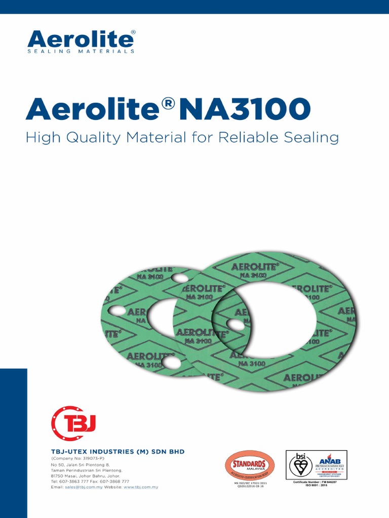 Technical Data Sheet - Aerolite CNAF NA3100 - TBJ-Utex | PDF