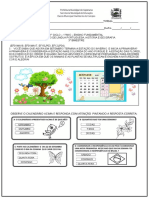 Av3 - 1° Ano - LP, Historia e Geografia Com Códigos Descritores