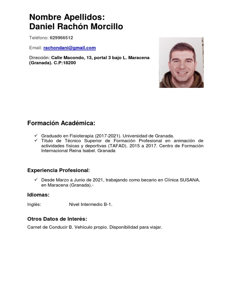 Curriculum Vitae Rathgeb Daniel Ausbildungen Und Diplome – HPTYQW