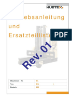 Hubtex Forklift DQ 45 G 61.932 Operating Instructions and Spare Parts List - DE