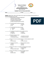 Assessment Test in PE4