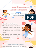 Universal Kindergarten Education Program