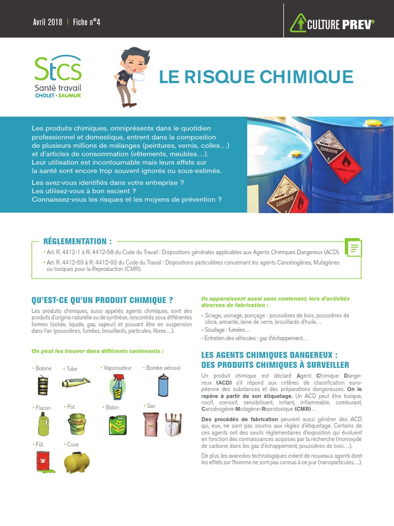 Risques des Produits Chimiques en Entreprise | PDF | Chimie ...
